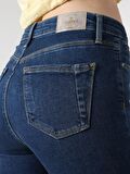 759 Lara Süper Dar Fit Normal Bel Dar Paça Koyu Mavi Kadın Jean Pantolon Cl1062190