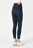 760 Dıana Skinny Fit Yüksel Bel Dar Paça Kadın Koyu Mavi Jean Pantolon Cl1062195