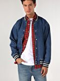 Rahat Kesim Mavi Erkek Jean Ceket Cl1062448