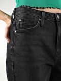 891 Maya Slim Fit Orta Bel Daralan Paça Siyah Kadın Jean Pantolon Cl1062508