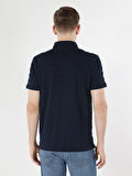 Regular Fit Lacivert Erkek Polo Yaka Kısa Kol Tişört