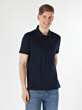 Regular Fit Lacivert Erkek Polo Yaka Kısa Kol Tişört