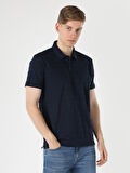Regular Fit Lacivert Erkek Polo Yaka Kısa Kol Tişört