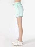 Regular Fit Orta Bel Yeşil Kadın Şort Cl1063326