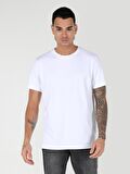 Beyaz Erkek Tshirt K.kol