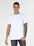 Beyaz Erkek Tshirt K.kol