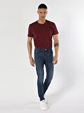 040 Alex Slim Fit Düşük Bel Dar Paça Mavi Erkek Jean Pantolon Cl1063466