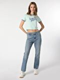 792 Mıla Regular Fit Orta Bel Düz Paça Mavi Kadın Jean Pantolon Cl1063489