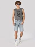 045 David Regular Fit Orta Bel Jean Erkek Şort Cl1063600