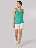Regular Fit Basic Yeşil Kadın Atlet