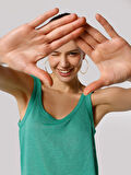 Regular Fit Basic Yeşil Kadın Atlet