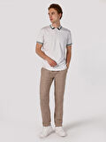 Regular Fit Beyaz Erkek Polo Yaka Kısa Kol Tişört