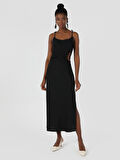 Slim Fit Cut Out Siyah Kadın Elbise