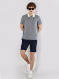 Regular Fit Mavi Erkek Polo Yaka Kısa Kol Tişört