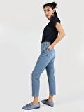 891 Maya Slim Fit Normal Bel Dar Paça Mavi Kadın Jean Pantolon Cl1064319