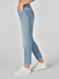 896 Maria Mom Fit Yüksek Bel Daralan Paça Mavi Kadın Jean Pantolon Cl1064323