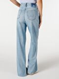 Regular Fit Yüksek Bel Geniş Paça Jean Kadın Pantolon Cl1064326