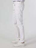 044 Karl Regular Fit Düşük Bel Düz Paça Beyaz Erkek Jean Pantolon Cl1064363