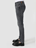 044 Karl Düşük Bel Düz Paça Straight Fit Gri Erkek Jean Pantolon Cl1064375