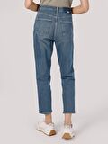 896 Maria Mom Fit Yüksek Bel Daralan Paça Mavi Kadın Jean Pantolon Cl1064389
