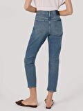 891 Maya Slim Fit Normal Bel Dar Paça Mavi Kadın Jean Pantolon Cl1064396