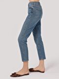 891 Maya Slim Fit Normal Bel Dar Paça Mavi Kadın Jean Pantolon Cl1064396