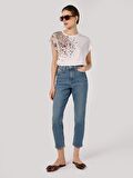 891 Maya Slim Fit Normal Bel Dar Paça Mavi Kadın Jean Pantolon Cl1064396