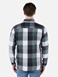 Normal Kesim Shirt Yaka Yeşil Erkek Uzun Kol Gömlek Cl1064635