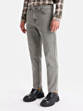 Regular Fit Orta Bel Düz Paça Yeşil Erkek Pantolon