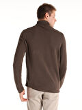Regular Fit Turtle Neck Kahverengi Erkek Kazak
