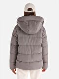 Regular Fit Kapüşonlu Şişme Kadın Mont