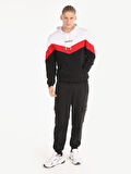 Regular Fit Baskılı Kapüşonlu Siyah Erkek Sweatshirt