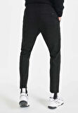 Slim Fit Orta Bel Düz Paça Erkek Siyah  Pantolon