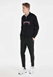 Slim Fit Orta Bel Düz Paça Erkek Siyah  Pantolon