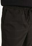 Slim Fit Orta Bel Düz Paça Erkek Siyah  Pantolon