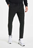 Slim Fit Orta Bel Düz Paça Erkek Siyah  Pantolon