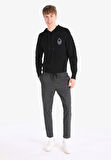 Slim Fit Orta Bel Düz Paça Erkek Antrasit  Pantolon