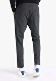 Slim Fit Orta Bel Düz Paça Erkek Antrasit  Pantolon