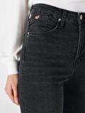 797 Adel Flare Fit Genişleyen Paça Siyah Kadın Jean Pantolon Cl1065375