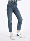 891 Maya Slim Fit Normal Bel Daralan Paça Mavi Kadın Pantolon Cl1065436