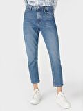 896 Maria Mom Fit Yüksek Bel Daralan Paça Jean Kadın Pantolon Cl1065440