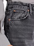 970 Berry Regular Fit Yüksek Bel Geniş Paça Gri Kadın Pantolon Cl1065464