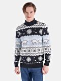 Regular Fit Lacivert Erkek Kazak Cl1065741