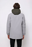 Regular Fit     Erkek Gri Kaban