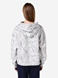 Normal Kesim Kapüşonlu Baskılı Gri Kadın Sweatshirt Cl1065957