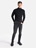 035 Ryan Süper Slim Fit Yüksek Bel Dar Paça Siyah Erkek Pantolon Cl1066243