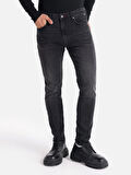 035 Ryan Süper Slim Fit Yüksek Bel Dar Paça Siyah Erkek Pantolon Cl1066243