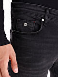 035 Ryan Süper Slim Fit Yüksek Bel Dar Paça Siyah Erkek Pantolon Cl1066243