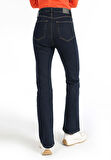 791 Monıca Regular Fit Orta Bel Bootcut Kadın Mavi Jean Pantolon