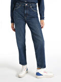 884 Lauren Regular Fit Yüksek Bel Düz Paça Mavi Kadın Pantolon Cl1066405